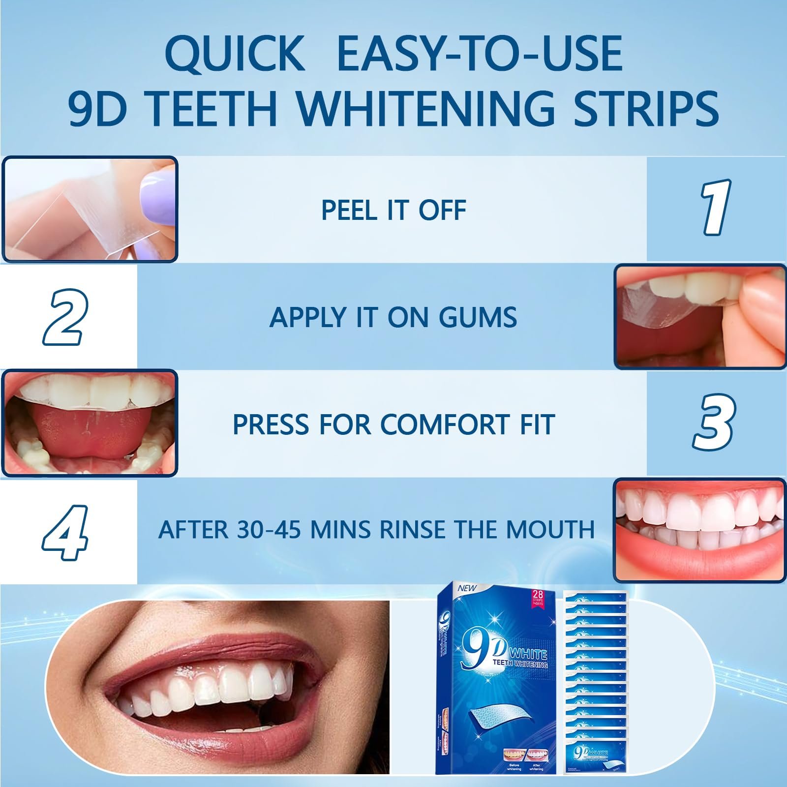 How to use whitening strips